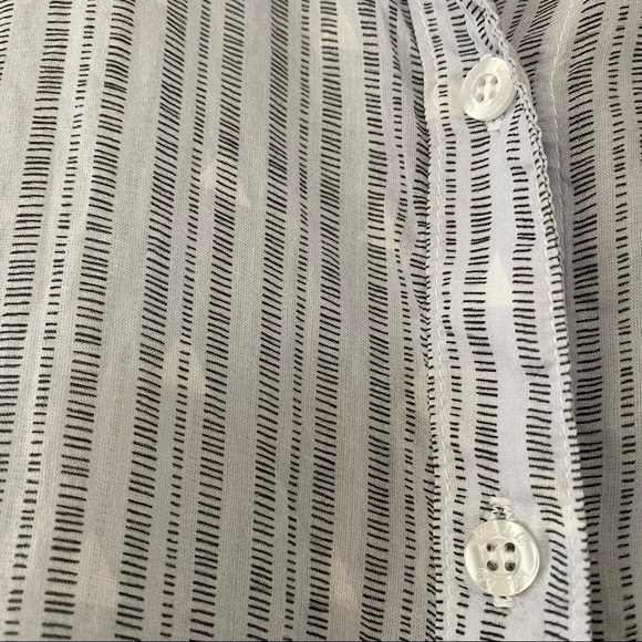 {Anthro} Bella Dahl Oversized Grey Striped Hi/Low - Picture 8 of 11